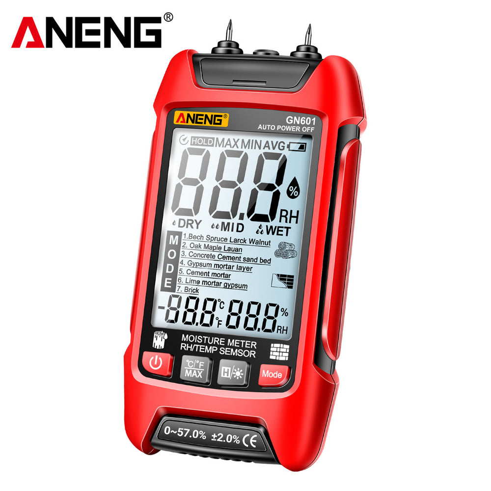 LinkMejor GN601 Moisture Meter - Accurate and Fast Water Content Testing without Battery - High Precision Moisture Analyzer for Wood  Paper  Grain and More