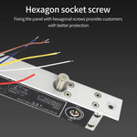 12V Electric Drop Bolt Lock Fail Secure Magnetic Deadbolt Door Lock with Time Delay Key Cylinder for Access Control Systems