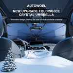 Car Front Windshield Sunshade V-Neck Foldable Umbrella Reflective Sunshade For Vehicles Blocking UV Sunshade Summer Keep Cool