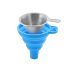 LinkMejor TREES® Collapsible Silicone Funnels and Stainless Steel Resin Filter Cups for Pouring Resin Back into Bottle