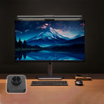 LinkMejor Monitor Light Bar Eye-Care Flicker-Free Desk Lamp 3 Color Temperatutes Ajustable Wireless Remote Control Stepless Dimming Aluminum Alloy Computer Screen Light