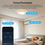 3 in 1 10A Tuya WiFi Smart Light Switch with Temperature Humidity Sensor LCD Display Scene Switch Timing Function APP & Voice Control with Alexa Google Home
