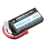 LinkMejor 7.4V 4000mAh 100C 2S Lipo Battery T Plug for RC Car