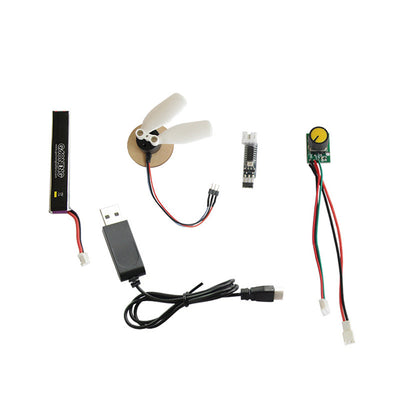 Oversky 1104 4300KV Brushless Motor With 3.7V 380mAh LiPo Battery 6A Brushless ESC 72mm Folding Propeller Servo Tester For DIY RC Airplane