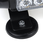 12V 28" 54LED Car Roof Double Side Emergency Strobe Flash Light Lamp Bar White and Amber For Car Truck Boat