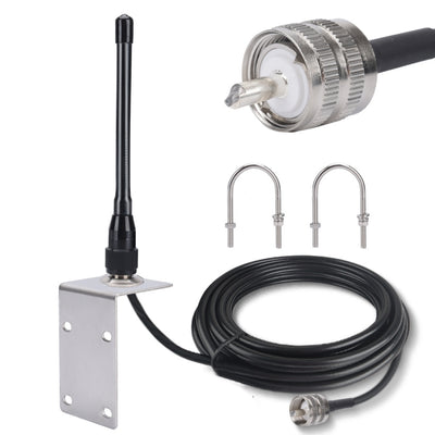 LinkMejor X107M Marine VHF Radio Antenna 156-163Mhz Frequency Range 2dBi High Gain Waterproof Boat Antenna with PL-259 Connector