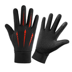 LinkMejor Winter Waterproof Cycling Gloves Outdoor Sports Running Motorcycle Ski TouchScreen Fleece Gloves Non-slip Warm Full Finger for Riding Climbing Skiing Hiking Fishing