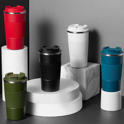 IPRee 510ml Double Stainless Steel Coffee Thermos Mug with Non-Slip Case Car Vacuum Flask Travel Insulated Bottle Coffee Cup Mug Milk Cup