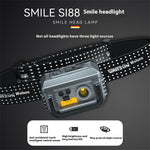 Warsun SI88 Touch Sensor Ultra Lightweight LED Headlamp Mini Clip-on Light USB Rechargeable LED Headlight Waterproof for Night Fishing & Outdoor Activities