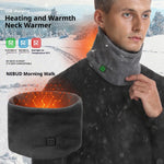 LinkMejor USB Charging Electric Heated Neck Scarf 3 Gears Adjustable Intelligent Winter Warm Neckerchief Plush Collar for Men Women