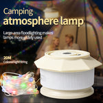 Bikight T-16A Outdoor Camping Atmosphere Light 20m LED String Lamp 1800mAh USB-C Rechargeable IPX4 Waterproof 7 Modes Tent Lantern for Camping Backpacking