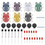 Electronic DIY Weevil Eye LED Light Kit Multiple Color Easy Assembly Student Experiment DIY Light Module Kit for Soldering