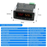 ZL7802D Digital Temperature Humidity Controller Dual LED Display NTC Sensor PID Control Safety Alarm IP65 Proof for Egg Incubator Greenhouse Wine Cellar