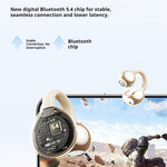LENOVO TA410 TWS bluetooth 5.4 Earphone 360° Panoramic Sound DT8.0 Directional Sound 24H Playback Low Game Delay Touch Control Earclips Sports Headphones
