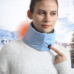 LinkMejor USB Charging Electric Heated Neck Scarf 3 Gears Adjustable Intelligent Winter Warm Neckerchief Plush Collar for Men Women