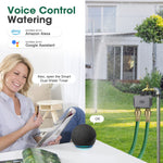 SGW08MZ Tuya Zigbe 2 Zones Smart Irrigation Timer Digital Programming Watering Schedules Sprinkler Drip Irrigation System Voice Control with Alexa Google Assistant
