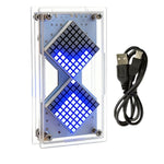 Electronic LED Dot Matrix Hourglass DIY Kit Gravity Sensor Adjustable Countdown Timer Clock Educational Soldering Practice Kit