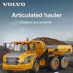 Double Eagle E591 RTR 1/20 2.4G 6WD RC Car for Volvo A40G Hauler Truck 3kg Loading LED Light Sound Full Scale Engineering Vehicle Kids Remote Controlled Articulated Dump Truck Toys for Boys Christmas Gifts