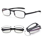 TR90 Folding Reading Glasses with Zipper Case Unisex Portable Lightweight Presbyopic Eyeglasses Readers Eyewear +1.5 ~ 3.5