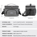 IPRee Portable Thermal Oxford Cloth Picnic Cooler with Shoulder Strap, Waterproof, Heat and Cold Preservation, Ideal for Outdoor Camping