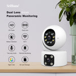 SriHome SH049 2MP HD Dual-Lens WIFI PTZ Security Camera AI Motion Color Night Vision Two-Way Audio Remote Monitoring Smart IP Surveillance Camera for Indoor Home Security