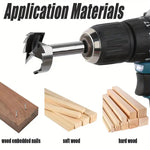 Forstner Drill Bit Set High Carbon Steel Woodworking Tools 5pcs 15mm 20mm 25mm 30mm 35mm Self Centering Hole Saw Wood Plastic Plywood Round Shank Precision Cutting