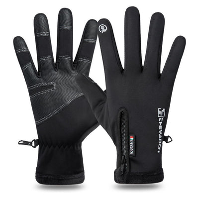 LinkMejor 1Pair Warm Winter Gloves Waterproof Touch Screen Windproof Thermal Cycling Gloves Cold Weather Running Hiking Ski Sports Gloves - M Size