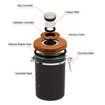 IPRee Coffee Bean Storage Canister Airtight Coffee Sealed Jar One Way Valve Includes Spoon Long-lasting Storage Container for Fresh Coffee Tea