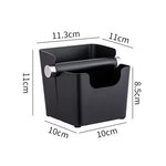 Comfook Metal Compact Coffee Espresso Knock Box Coffee Waste Bin Espresso Puck Bin Espresso Grounds Bin with Silicone Knock Bar