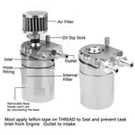300ML Oil Catch Can Kit Universal Gas Recovery Pot Reservoir Tank Air Filter