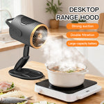 Comfook USB Rechargeable Portable Folding Desktop Range Hood 3-Speeds Strong Suction Touch Control Adjustable Angle with Carry Handle for Indoor Hot Pot BBQ