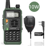 LinkMejor UV-S9 Plus Walkie Talkie Green Yellow Tri-Band 10W With USB Charger Powerful CB Radio Transceiver VHF UHF