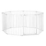Comomy 198 inch Long Baby Gate, Extra Wide Baby Gate Play Yard 8 Panel Foldable Safety Gate for Pet Child Auto Close Baby Gate for Stairs Doorways Barriers, 30'' Tall, Black