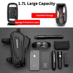 LinkMejor 1.7L Cycling Bag 8 Inch Phone Bicycle Bag Touch Screen Top Tube Handlebar Waterproof Bike Bag Accessories