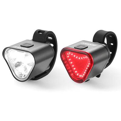 LinkMejor 500LM Bicycle Headlight Mini Portable Taillight Type-C Charging Waterproof Bike Light Set for MTB Outdoor Night Cycling Safety