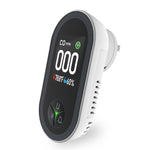 MOES  3-in-1 Plug-in CO Detector Display with Temperature & Humidity Sensor Built-in Alarm Sound Warning for Home Security Plug and Play