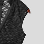 LinkMejor Mens Textured V-Neck Sleeveless Tank Micro Sheer Comfortable Breathable Vest