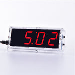 DIY Digital LED Clock Kit Light Control Temperature Display Transparent Case Soldering Project DC 5V USB