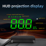 M1 Multifunctional New Energy Car HUD Head-up Display GPS Speedometer Dashboard Projection Green Light USB Rechargeable