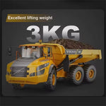 Double Eagle E591 RTR 1/20 2.4G 6WD RC Car for Volvo A40G Hauler Truck 3kg Loading LED Light Sound Full Scale Engineering Vehicle Kids Remote Controlled Articulated Dump Truck Toys for Boys Christmas Gifts