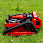 HT-550B Remote Controlled Lawn Mower 550mm 9ph Cutting Width Adjustable Height Gasoline Engine 45 Degree Inclination Long Range Precision Ground Trimming Tracks Large Area Mowing