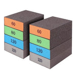8pcs Sanding Sponges Assorted Grits 60 80 120 220 Washable Reusable Sandpaper Blocks for Woodworking Furniture Metal Drywall Polishing