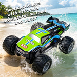 LinkMejor Q243 RTR 2.4G 4WD RC Car Amphibious Waterproof Off-Road Monster Truck 360° Rotation Remote Control Stunt Vehicles Models Toys