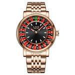 LinkMejor Stylish Dial Design Men's Quartz Watch Waterproof Luminous Business Casual Wristwatch
