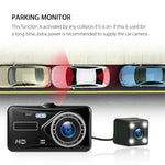 1080P HD Driving Recorder with 4-inch IPS Touch Screen Aluminum Alloy Material Front and Rear Dual Recording Dash Camera