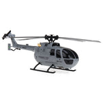 LinkMejor E120 2.4G 4CH 6-Axis Gyro Optical Flow Localization Flybarless BO-105 Scale RC Helicopter RTF