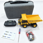 YI GONG YG605 RTR 1/50 2.4G RC Car Alloy Screw Dump Truck Simulation Engineering Electric Remote Control Construction LED Light Sound Fully Function Vehicles Models Kids Children Toys