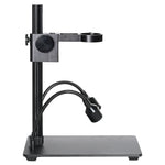 LinkMejor Aluminum Digital Microscope Stand Industrial Camera Monocular Lens Lift Repair Workbench Black