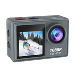 1080P Action Camera with 2.0inch Display Dual Colorful Screen 140° Wide Angle IP68 30m Waterproof Sport Camera with Wifi Connection Helmet Video Cam