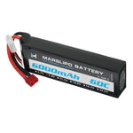 LinkMejor 7.4V 6000mAh 60C 2S Lipo Battery T Plug with XT60 Adapter for RC Model